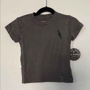 Tiny Whales charcoal Lightning Bolt Tee 12/18